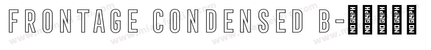 Frontage Condensed B字体转换